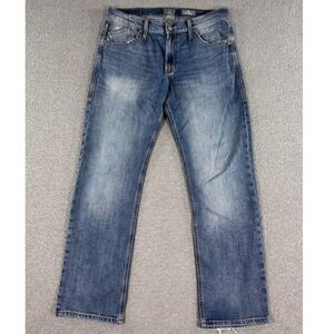 Rock & Republic Jeans Men's 34x31 Blue Medium Wash Grady Relaxed Straight Leg